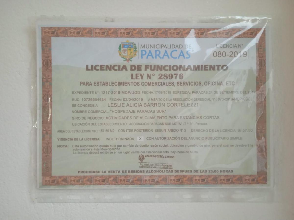Hospedaje Paracas Sur Dış mekan fotoğraf